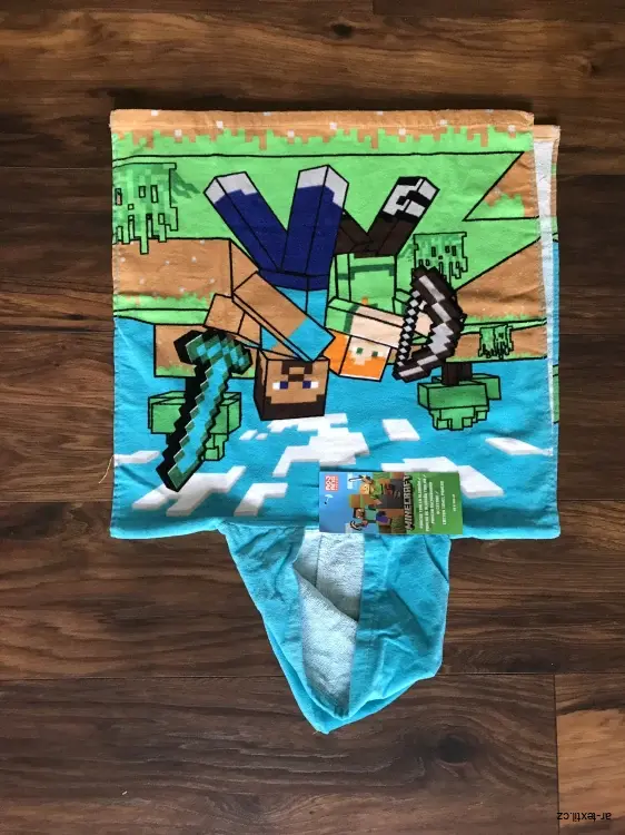 Pončo osuška s kapucí MINECRAFT