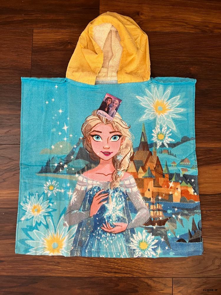 Pončo osuška s kapucí Ledové království