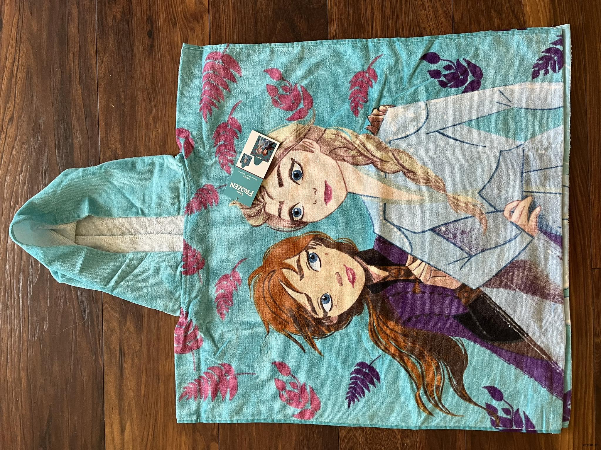 Pončo osuška s kapucí Ledové království