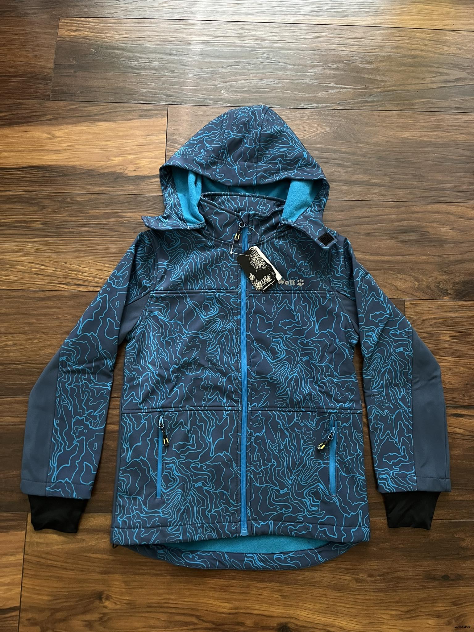  SOFTSHELLOVÁ BUNDA WOLF  vel. 128/134, 140/146, 152/158, 164/170